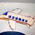 airplane on wall in boy's room