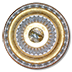 medallion with gold and silver