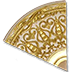 medallion with gold-close-up