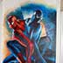spider man on wall in boys room